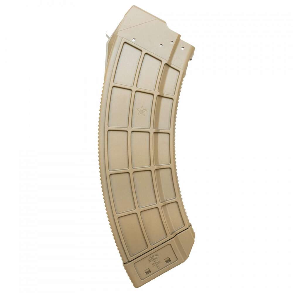 Magazines High Capacity Century Arms Ready Series 7.62x39mm US Palm AK30 7.62x39 FDE 30 Round Mag w/Stainless Steel Latch Cage • Model: Ready Series